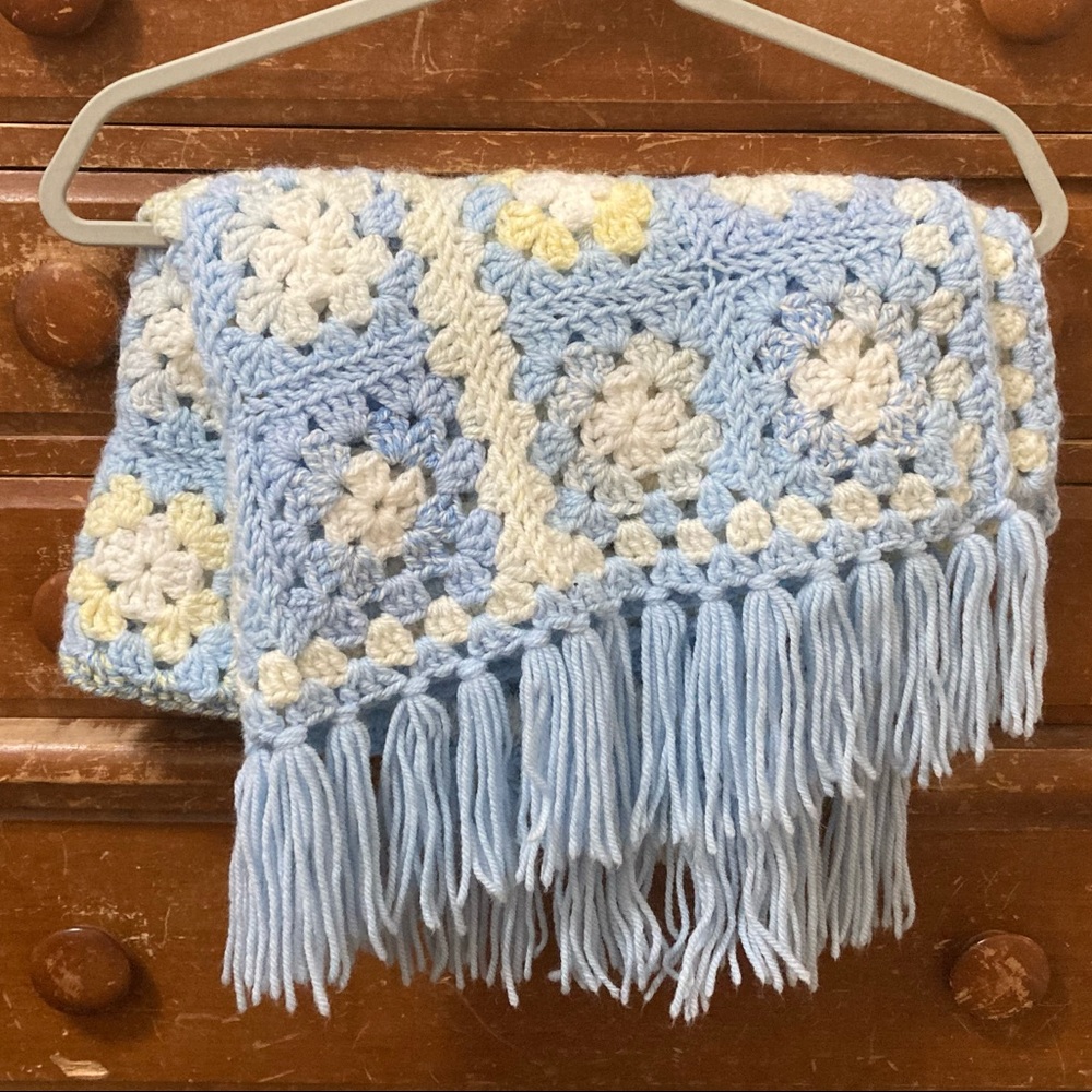 Soft Granny Square Baby Kids Afghan